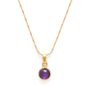 14K Gold Plated Birthstone Necklace