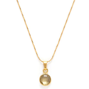 14K Gold Plated Birthstone Necklace