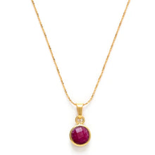 Load image into Gallery viewer, 14K Gold Plated Birthstone Necklace