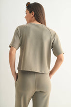 Load image into Gallery viewer, Warm Grey Laguna Soft Drape Raglan Tee