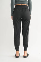 Load image into Gallery viewer, Black High-Waisted Capri Active Joggers