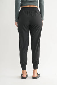 Black High-Waisted Capri Active Joggers