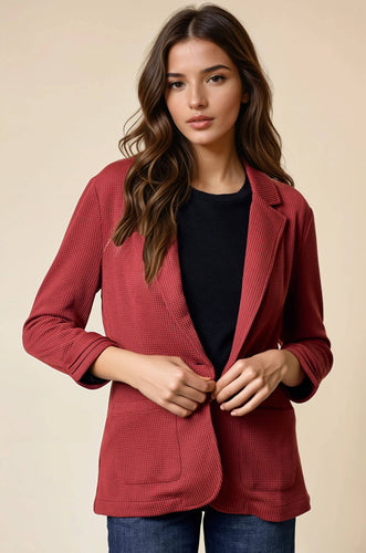 Brick Textured Blazer