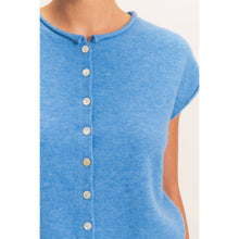 Load image into Gallery viewer, Red Rolled Edge Button Front Sweater Vest