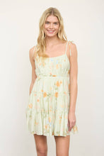 Load image into Gallery viewer, Light Olive Floral Tiered Dress