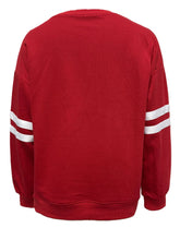 Load image into Gallery viewer, Red Contrast Striped Drop Shoulder Sweatshirt