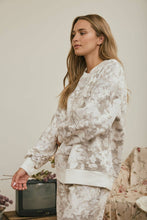 Load image into Gallery viewer, Grey Floral Boxy Crew Sweatshirt