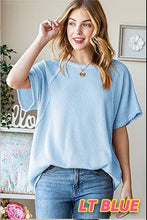 Load image into Gallery viewer, Lt Blue Urban Ribbed Top