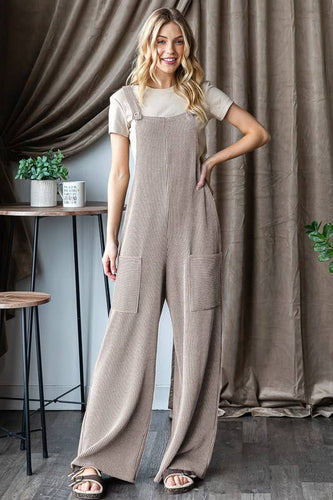 Oatmeal Urban Ribbed Jumpsuit