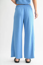Load image into Gallery viewer, Denim Drift Wash Ribbed Wide-Leg Pants