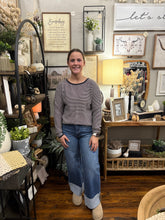 Load image into Gallery viewer, Vervet High Rise Drk Wash Cuffed Ankle Wide Jeans