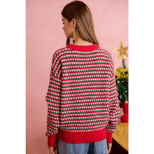 Load image into Gallery viewer, CHRISTMAS CLASSIC FAIR ISLE HOLIDAY PULLOVER KNIT SWEATER: RED / M