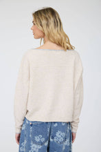 Load image into Gallery viewer, CONTRAST TRIM OFF SHOULDER LONG SLEEVE SWEATER: BLACK