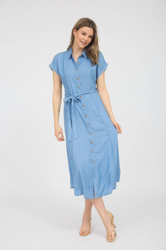 Chambray Midi Dress
