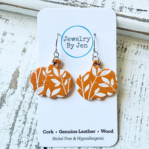 Small Pumpkin Earrings: Orange Willow