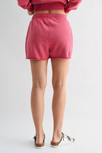 Load image into Gallery viewer, Plum Pink Mineral Wash Luxe Shorts