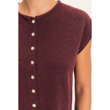 Load image into Gallery viewer, Red Rolled Edge Button Front Sweater Vest