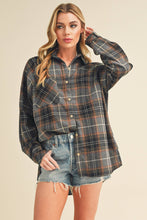 Load image into Gallery viewer, Gray Plaid Flannel