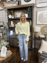 Load image into Gallery viewer, Butter Yellow Striped Sweater