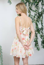 Load image into Gallery viewer, Khaki Floral Tiered Mini Dress