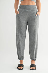 Grey Brushed Hacci Lounge Jogger