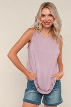 Load image into Gallery viewer, Mauve Stripe Tank Top