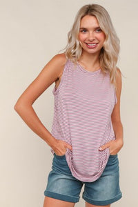 Mauve Stripe Tank Top