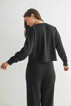 Load image into Gallery viewer, Black Laguna Dropped Shoulder Sweatshirt