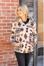 Load image into Gallery viewer, Western Tribal Sherpa Pullover