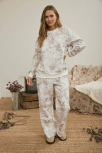 Load image into Gallery viewer, Grey Floral Boxy Crew Sweatshirt