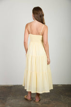 Load image into Gallery viewer, Butter Yellow Pleated Midi Dress
