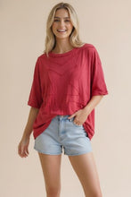 Load image into Gallery viewer, Red Star Patchwork Oversized Loose Fit Top