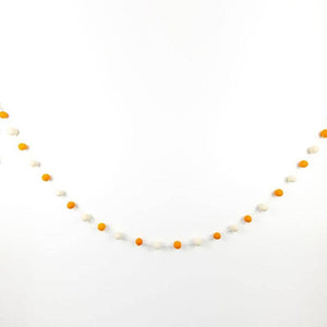 White & Orange Felt Garland