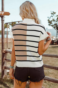 Colorblock Quarter Zip Sweater Vest