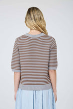 Load image into Gallery viewer, Grey Stripe Crew Sweater