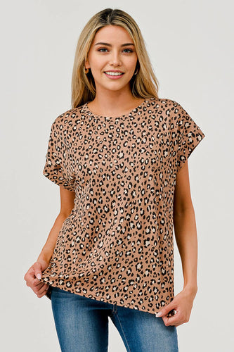 Mocha Leopard Print Top