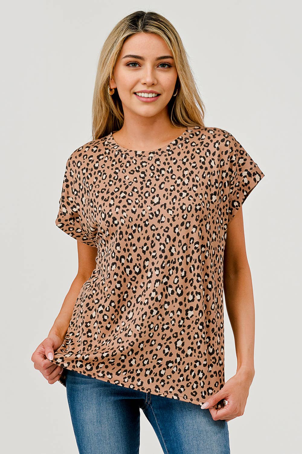 Mocha Leopard Print Top