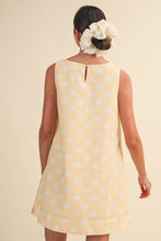 Load image into Gallery viewer, Yellow Polka Dot Shift Dress
