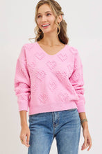 Load image into Gallery viewer, Pink Heart Sweater