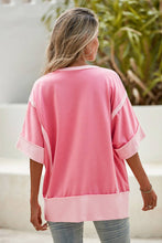 Load image into Gallery viewer, Pink High Low Side Split Top