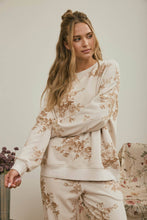 Load image into Gallery viewer, Khaki Floral Toile Crew Neck Sweatshirt