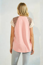 Load image into Gallery viewer, Blush Floral Eyelet Raglan Sleeve Top