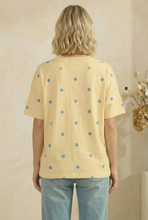 Load image into Gallery viewer, Yellow Polka Dot Boxy Tee Top