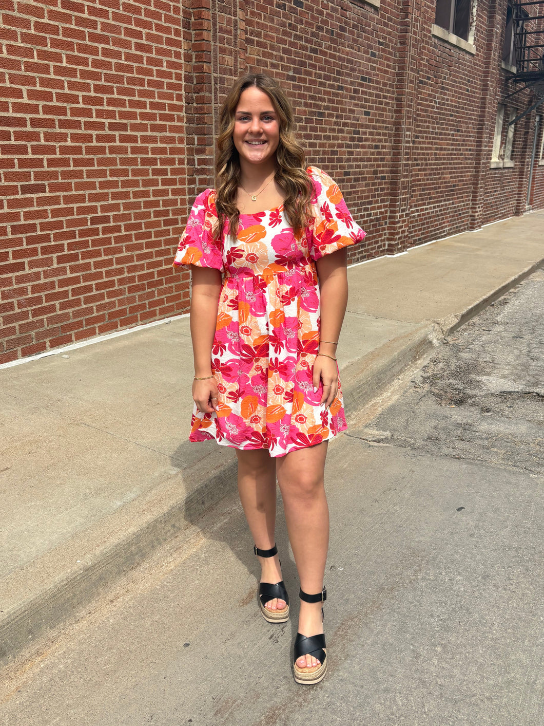 Floral Puff Sleeve Dress