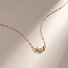 Load image into Gallery viewer, Minimalist Three Stones Necklace