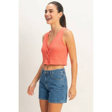 Load image into Gallery viewer, Coral Button Down Vest