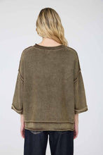 Load image into Gallery viewer, Mocha Washed Inverted Seam Top