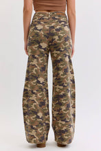 Load image into Gallery viewer, Cello Camo High Rise Wide Leg Jean