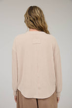 Load image into Gallery viewer, Light Khaki Washed Ribbed Henley