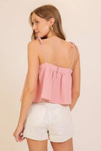 Load image into Gallery viewer, Pink Strap Tie Airflow Cami Top